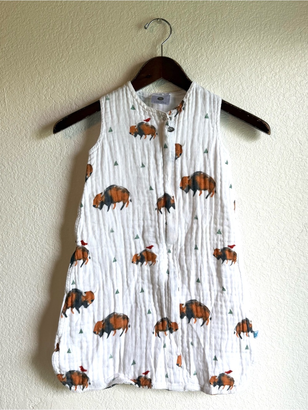 Little Unicorn Baby Sleep Sack BisonRed Bird Trees Size 0-6 Months